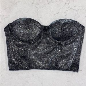 Forever 21 Sparkle Bustier Corset Top
